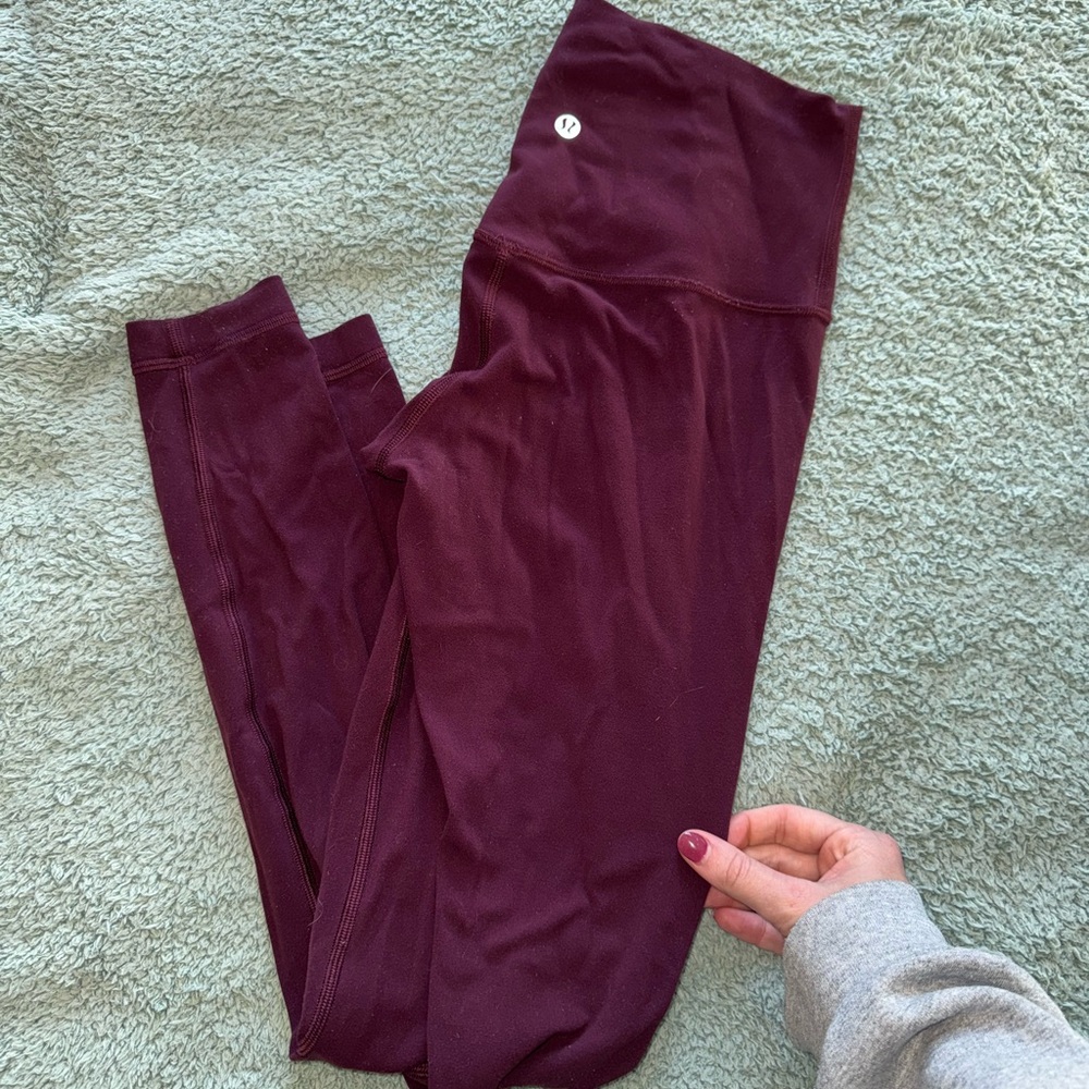Lululemon Athletica Burgundy Leggings